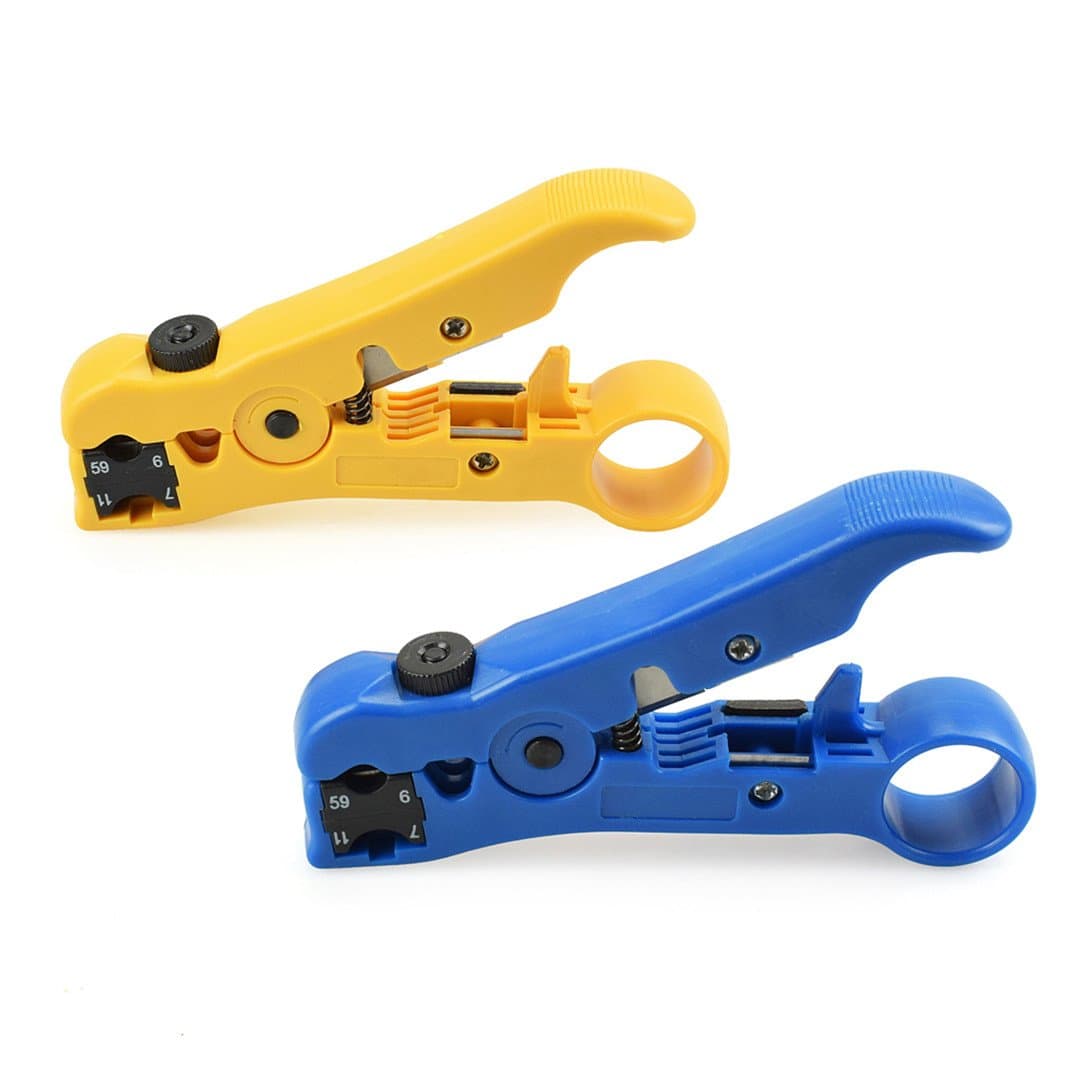 Automatic Cable Wire Stripper Electric Stripping Tools For UTP/STP RG59 RG6 RG7 RG11 Multi-Functional Cutter Striper