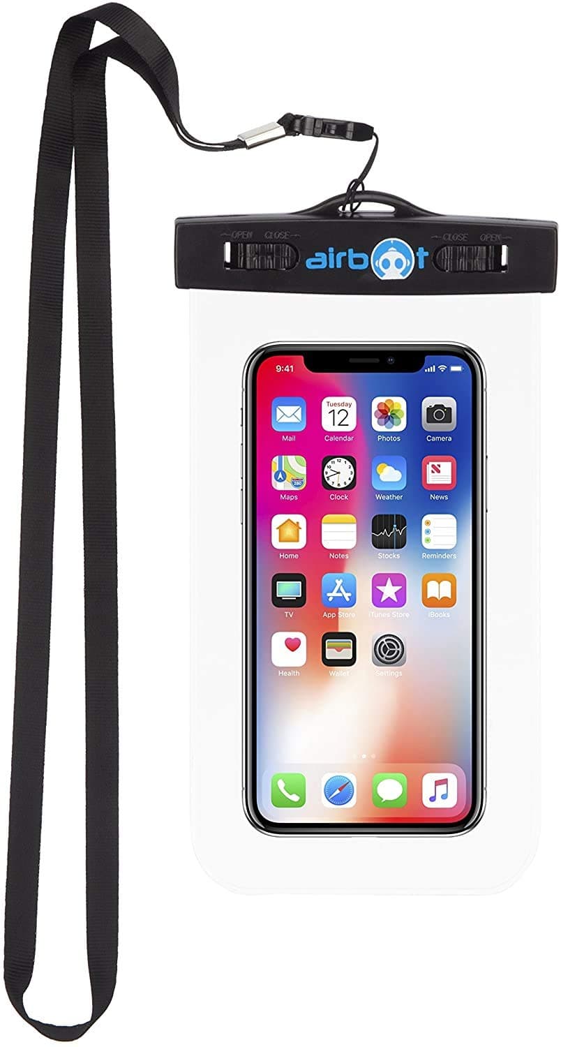 AirBot Waterproof Phone Case Compatible with iPhone X 5 5S 6 6S 7 7S 8+, Samsung Galaxy S6 S7 S8 S7 Edge Note, HTC, LG, ZTE, OnePlus, Sony Xperia, Motorola, Nokia, Huawei - Phones up to 6.1" - White