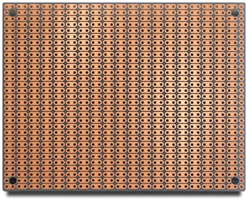 PR2H2 ProtoBoard-2H-2, 2-Hole Strips, 1 Sided PCB, Size 2 = 100 x 80mm (3.94 x 3.15in)