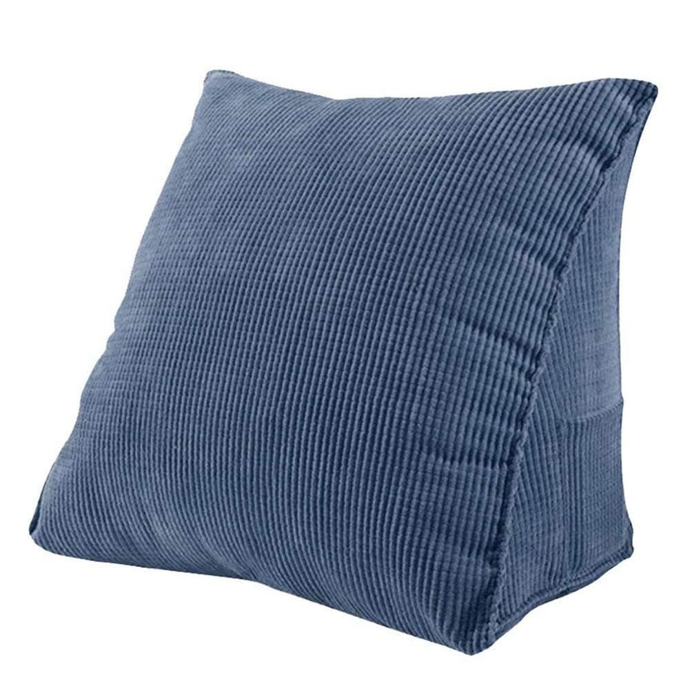 isilky Soft Reading Pillow Triangle Back Cushion Pillow Sofa Bed Office Chair Rest Pillow Back Support Pillow-15.7''x14.1''x7.9''