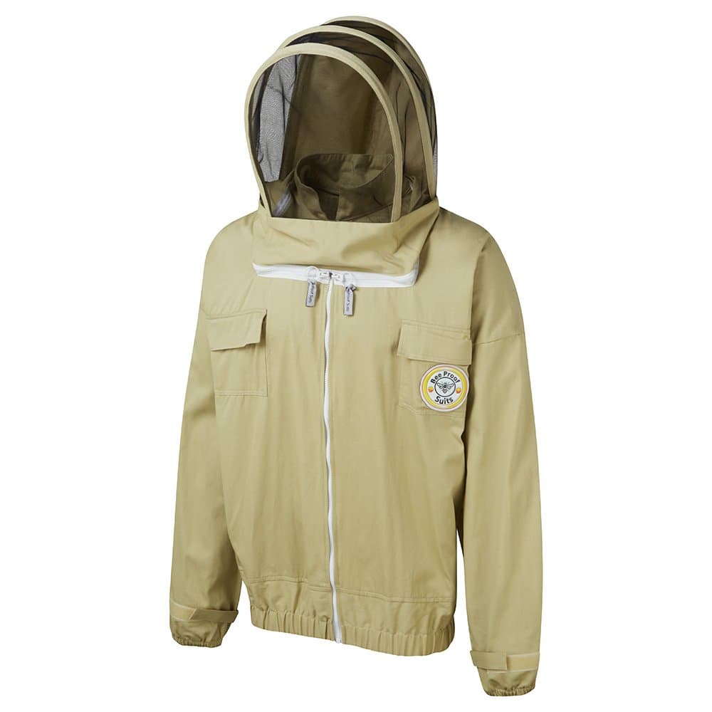 Bee Proof Suits Bee Keeper's Jacket Bee Jacket with Throw Back Hood Astronaut Style Beekeeping Jacket Green L