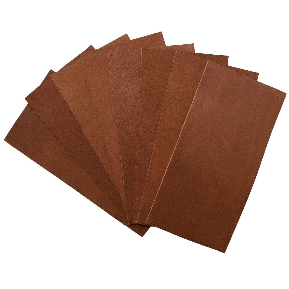 Hide & Drink, Rustic Leather Rectangles (3 x 6 in.) 8 Piece Set for Crafts/Tooling/Hobby Workshop, Heavy Weight (1.6-1.8mm) :: Swayze Suede