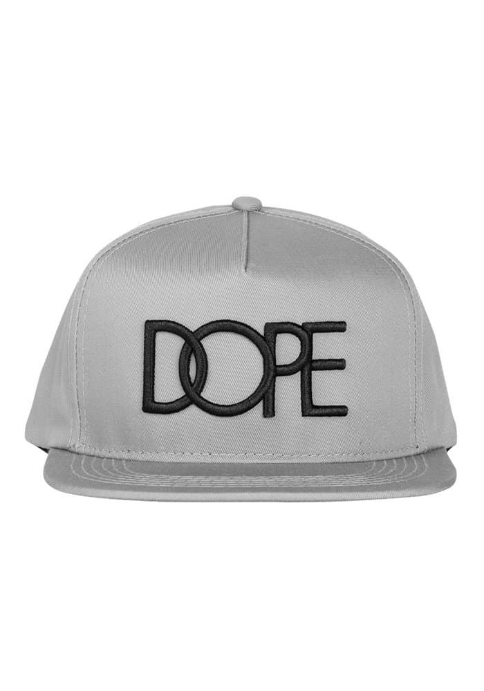 DOPE Men's Classic Logo Snapback, Grey, One Size