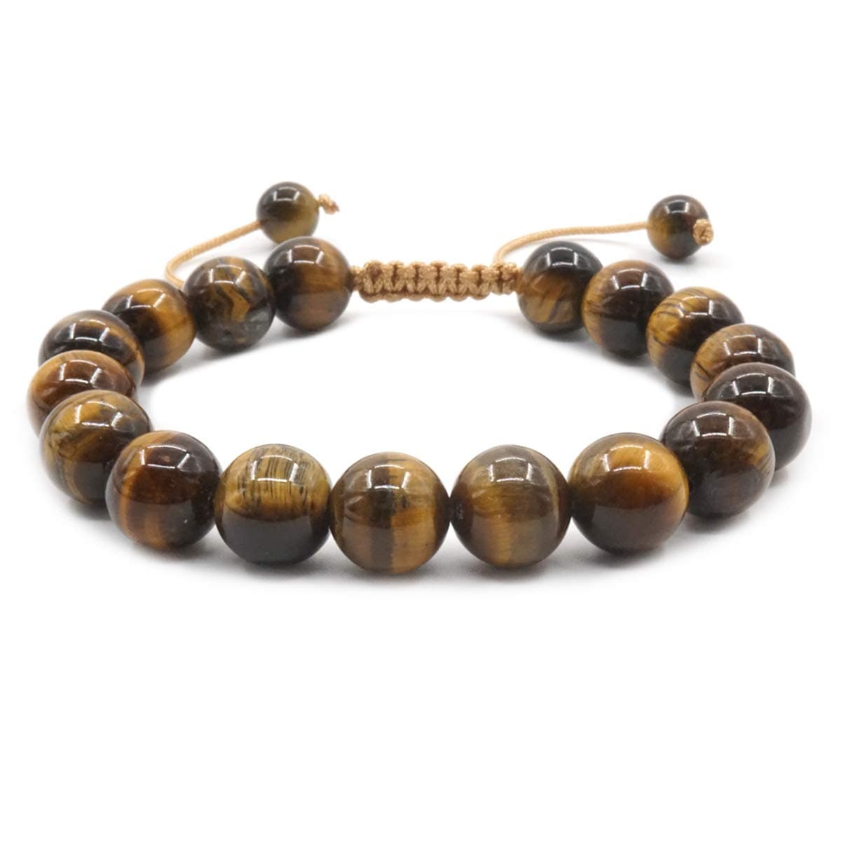 10MM Tiger Eye Adjustable Bracelet
