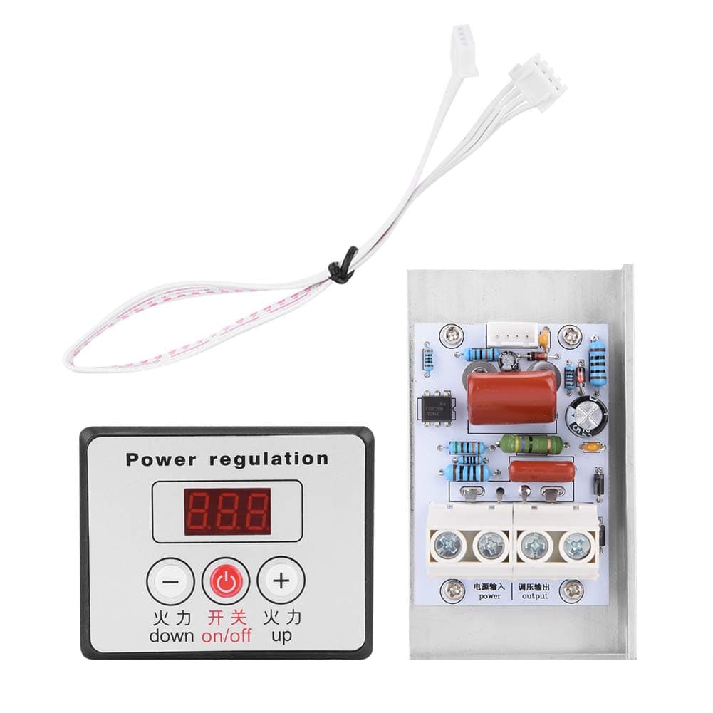 SCR Controller, 10000W SCR Digital Voltage Regulator Speed Control Dimmer Thermostat AC 220V Electronic Component Assortment kit Voltage Regulator