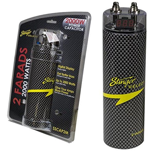 Stinger 2 Farad Capacitor Select SSCAP2M 2000 Watts Power 12V Car Digital Power