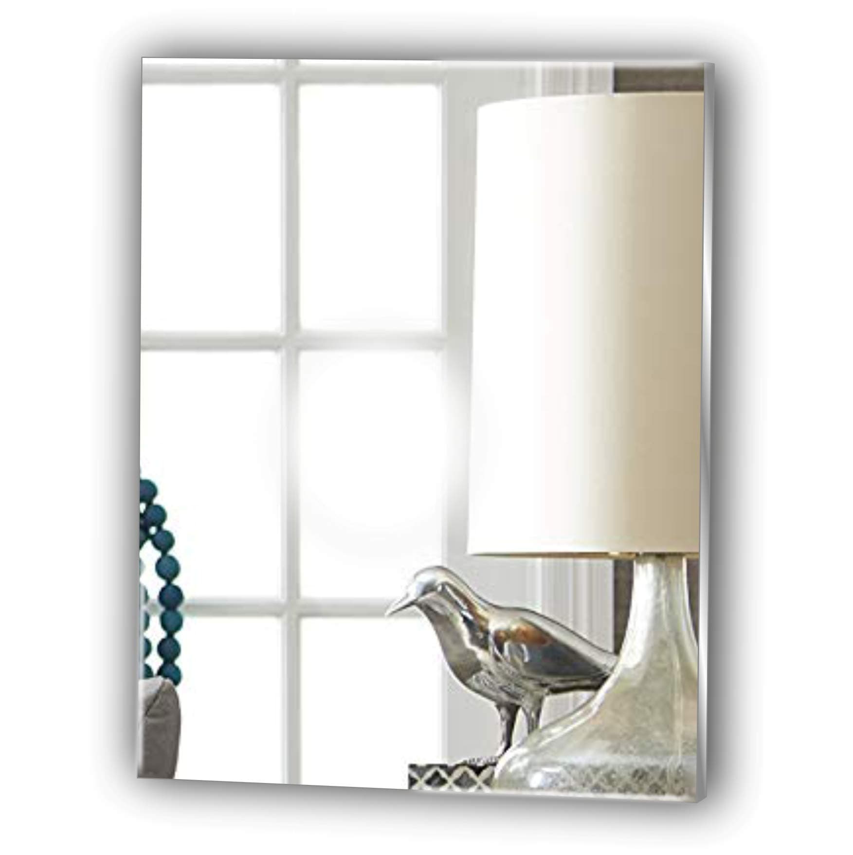 Rectangle Wall Mounted Acrylic Mirror: Frameless, Easy to Stick, Strong, Lightweight