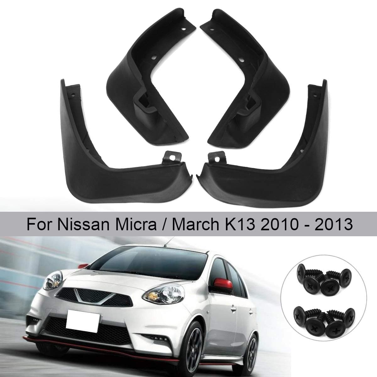 Car Mud Flaps Mudflaps Splash Guards Mud Flap Mudguards for Fender For Nissan Micra/March K13 2010 2011 2012 2013