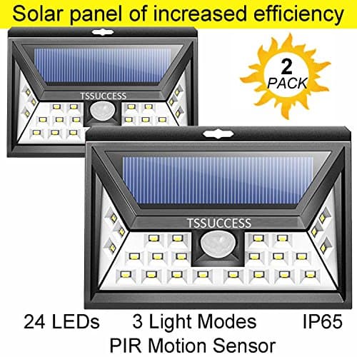 Solar Lights Outdoor-Solar Motion Sensor Light-Wall Light 24 LED-Wireless Waterproof Solar Powered LED Lights Outdoor With Wide Angle Illumination-Security Light-Night Bright LED Lights (2 Upgrade)