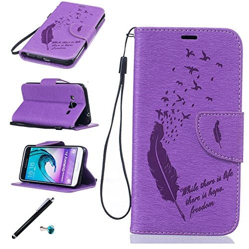 Galaxy J3 Case, Galaxy Express Prime Case,Akristal [Kickstand Function] Built-in Card Slots Luxury Wallet PU Leather Wallet Case Flip Cover for Samsung Galaxy J3