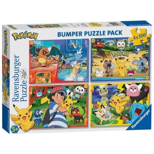 Pokemon 4 x 100pc Jigsaw Puzzle Bumper Pack