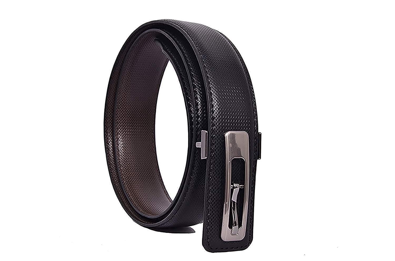 Goodwill Tech™ Causal Formal Men’s Belt, Reversible Classic Leather Belt with Push Button Buckle with Holes