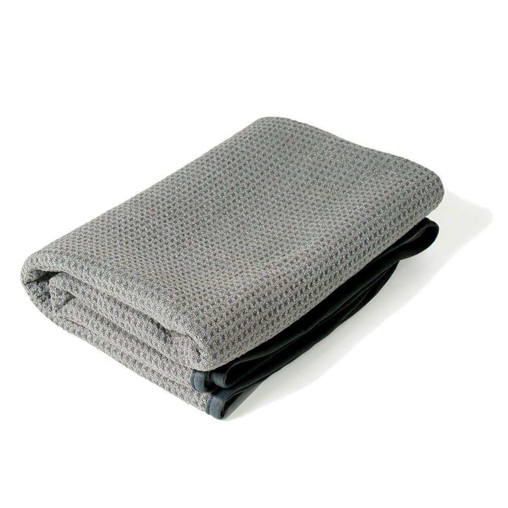 Liquid X Gray Matter Extra Large Waffle Weave Microfiber Drying Towel with Silk Edges - 25in x 36in (1 Pack)