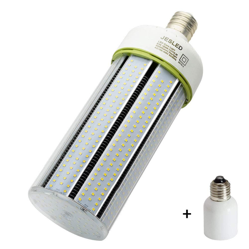 JESLED 150W LED Corn Light Bulb, E39 Mogul Base LED Bulbs, 6000K Daylight 35000LM 1000Watt HPS Metal Equivalent, Large Area Lamp Replacement for Street, Garage, Warehouse High Bay Lighting