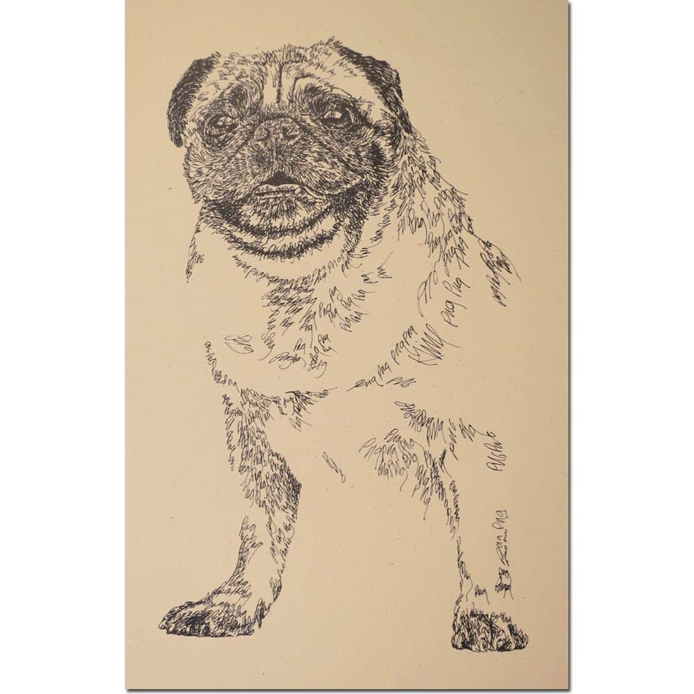 Stephen Kline Pug Personalized Lithograph