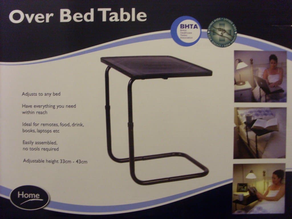 over bed table Multi Purpose Adjustable Books,Laptops Food Drink New