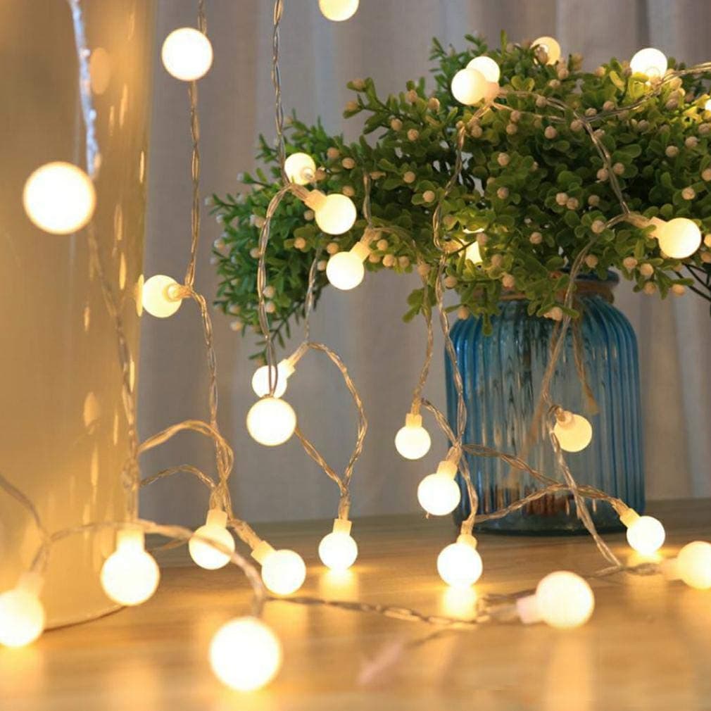 GYDING LED Globe String Lights, 32.8 FT 100 LEDs 8 Modes Waterproof Plug in Twinkle Extendable Ball Starry Fairy Lights for Outdoor Indoor Bedroom Patio Party Christmas Decorations (Warm White)