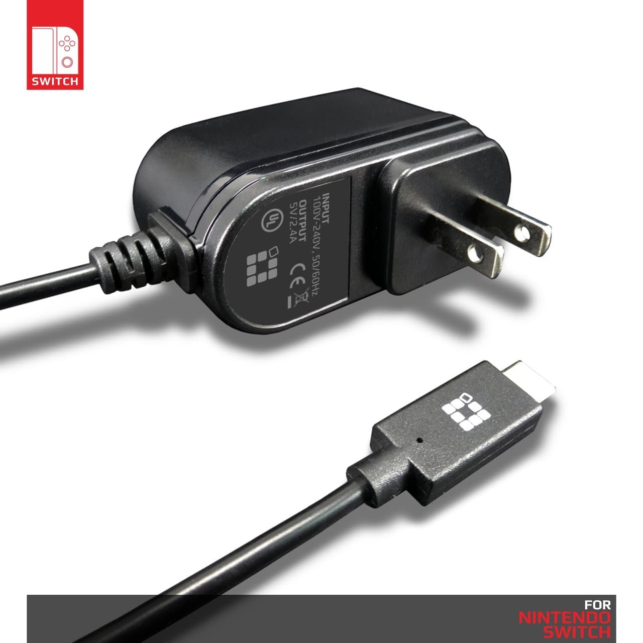 Charger for Nintendo Switch and Switch Lite, AC Power adapter with 6.5 Feet Cord,Type-C Connector, Compatible with Mobile Phones with Type-C Connectors