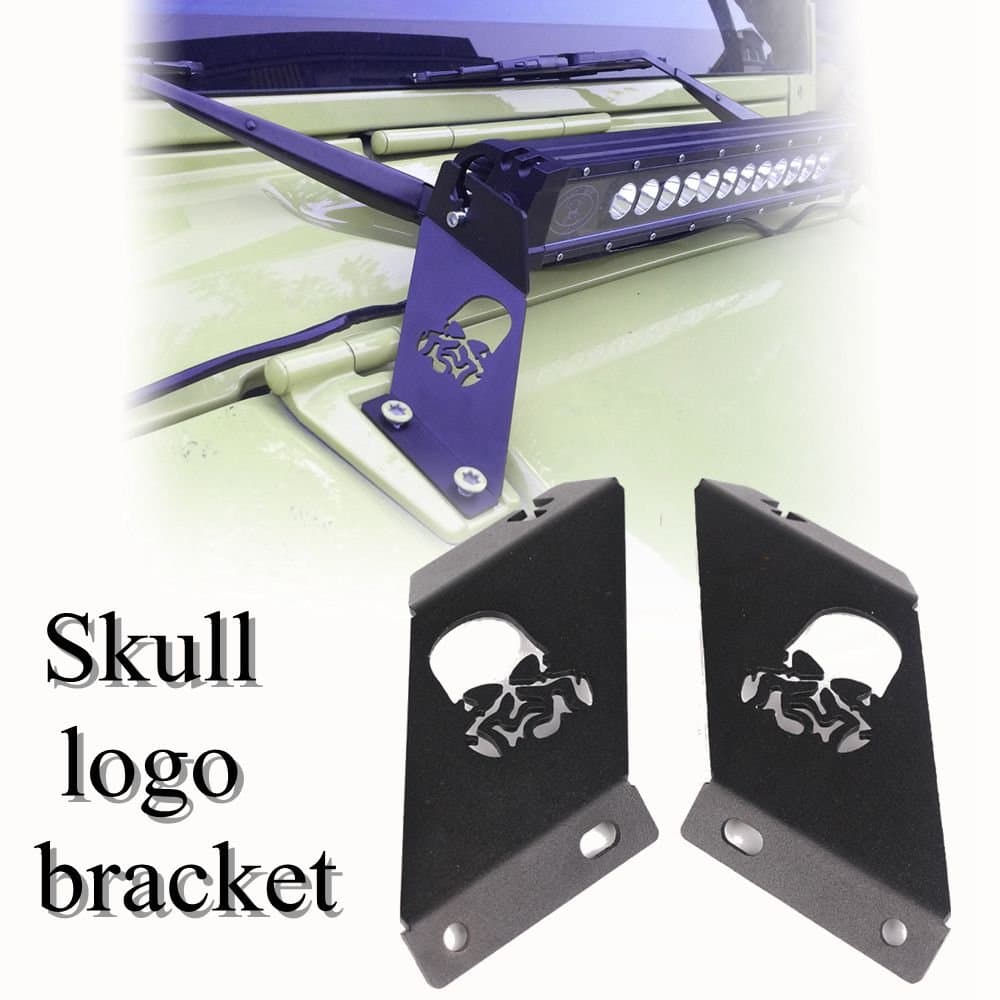 Athiry 20 Inch Straight Led Light Bar Mount Brackets Stable Kit Steel Vehicle For Jeep JK wrangler 2007-2015