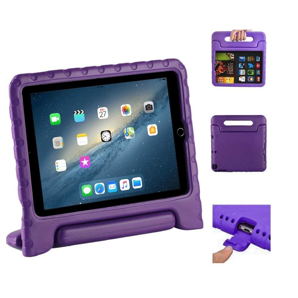 for iPad Air 1 Air 2 Case 5th 6th Generation for Kids,CaBesty Shock Proof for iPad 9.7 inch 2017/2018 New Cover with Handle iPad case Cover Purple