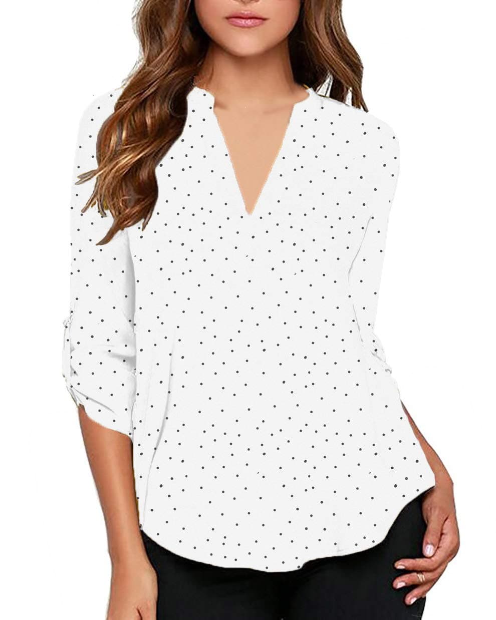 Women's Long Sleeve Professional Work Blouse Shirt