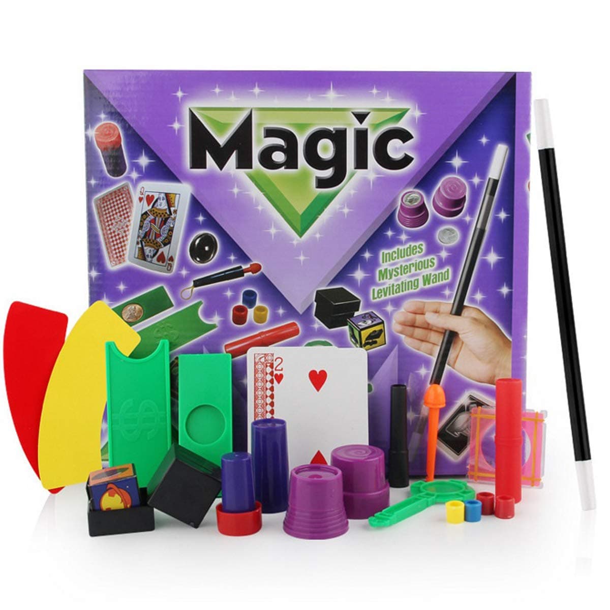 Techson Magic Tricks Set, Magic Beginner Props Toy Kit, Boy Girl Novelty Gift (45 Tricks)