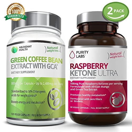 2 Bottle Bundle - Save an Extra 10% on our Ultra Pure Raspberry Ketone 500mg &amp; Green Coffee Bean Extract for Weight Management