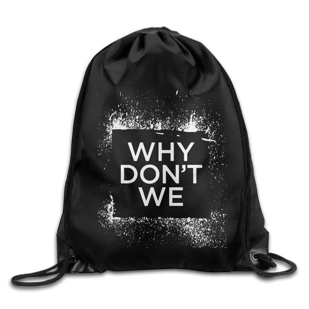 Ocabags Why Don't We Shopping White Daypacks Polyester Drawstring Bag