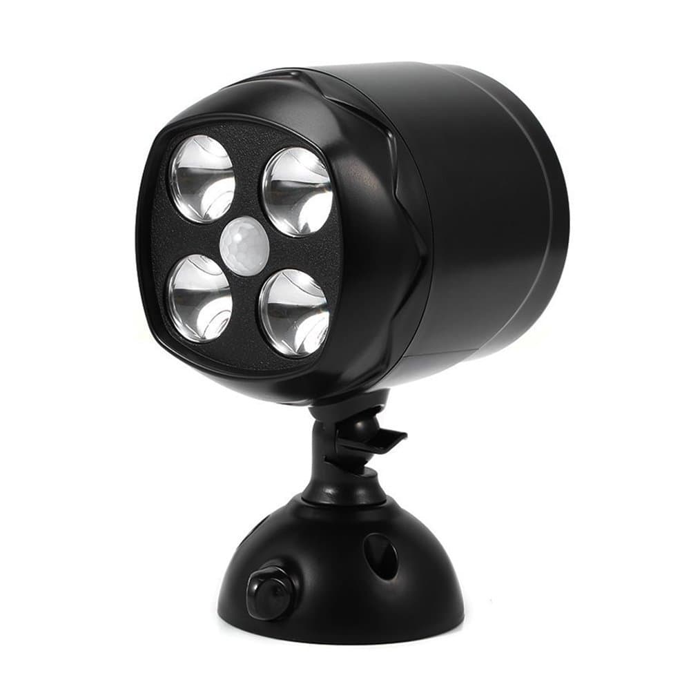 Spotlight 4 LEDs Super Bright, Weihao Wireless Motion Sensor Security Light Waterproof Wall Light for Garden/Garage/Walkways