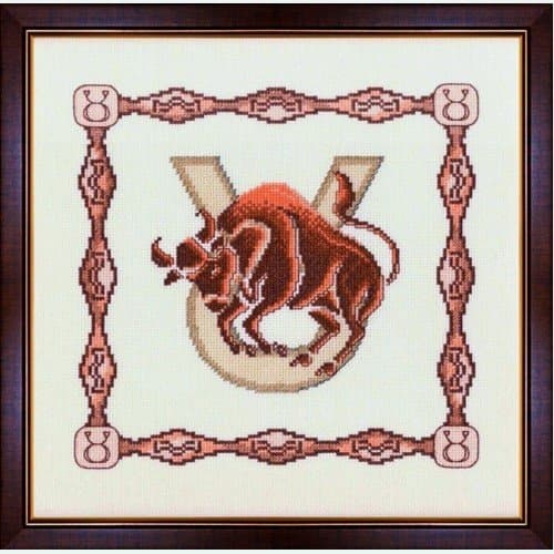Cross Stitch Kit Horoscope Taurus