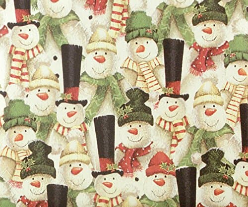 Top Hat Snowman Gift Wrap Roll 24" X 15'