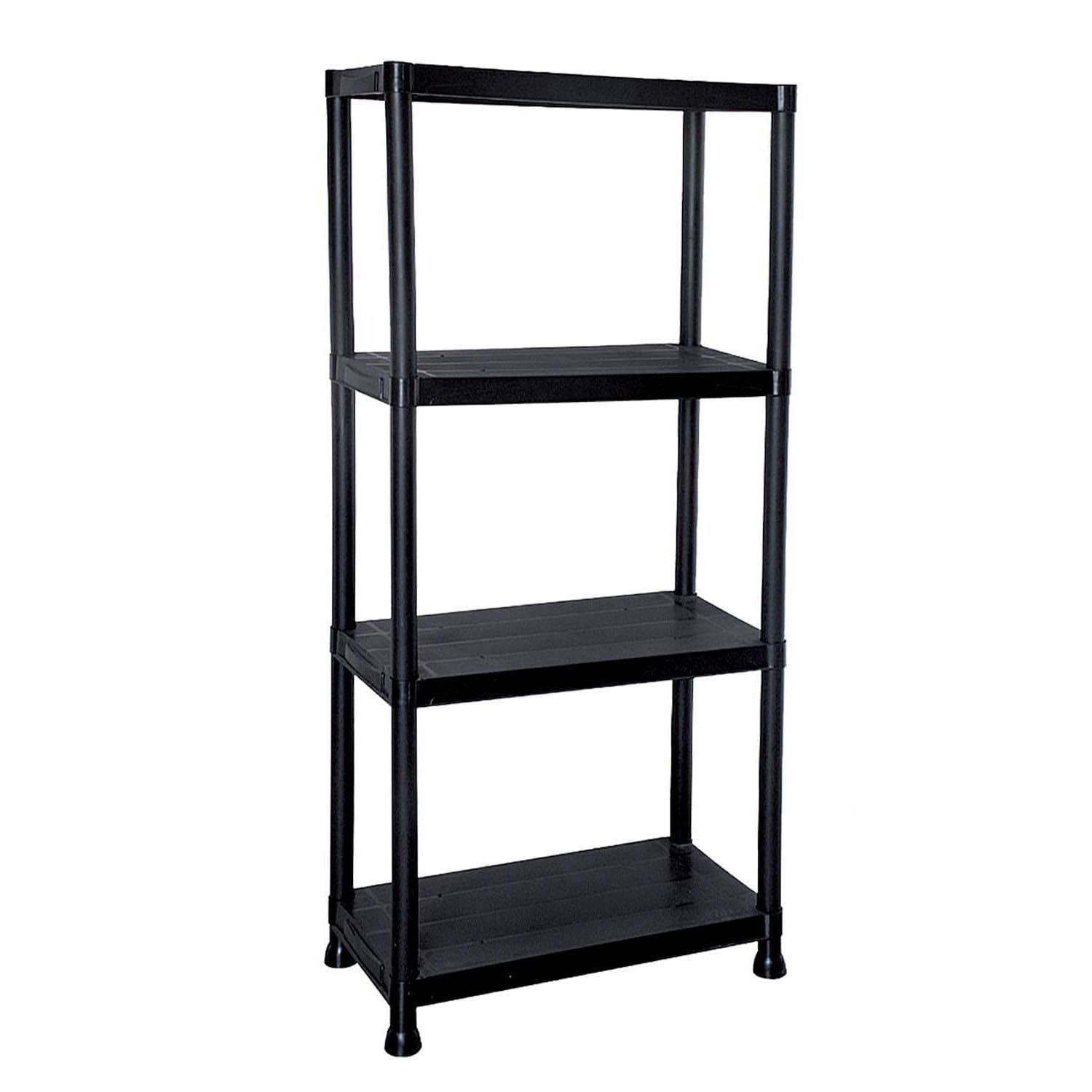 Choice Bargains ® 4 TIER PLASTIC SHELFING UNIT RACKING STORAGE EASY ASSEMBLY (1)