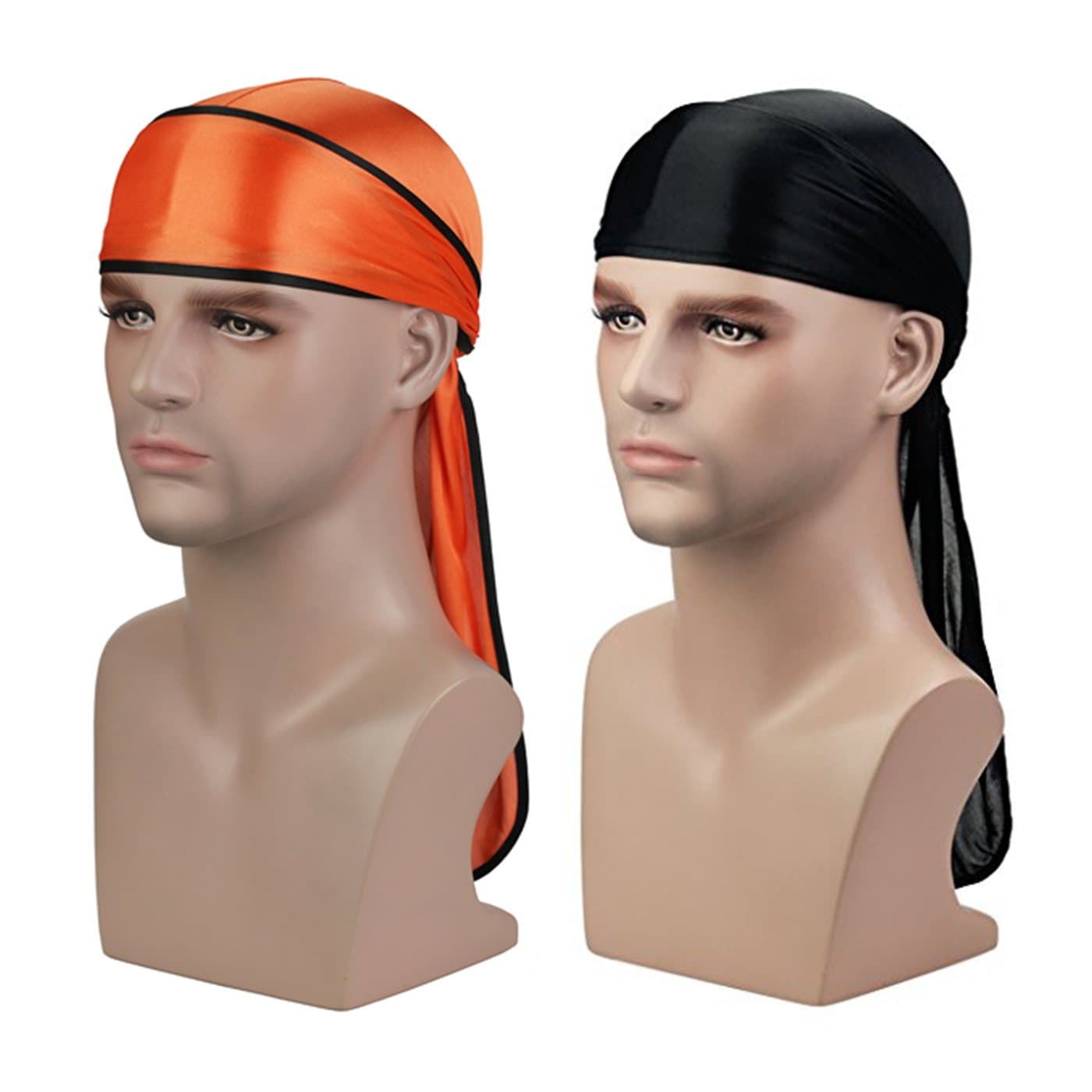 Soft Durag (2PCS/3PCS) with Extra Long Tail and Wide Straps Headwrap Du-Rag for 360 Waves