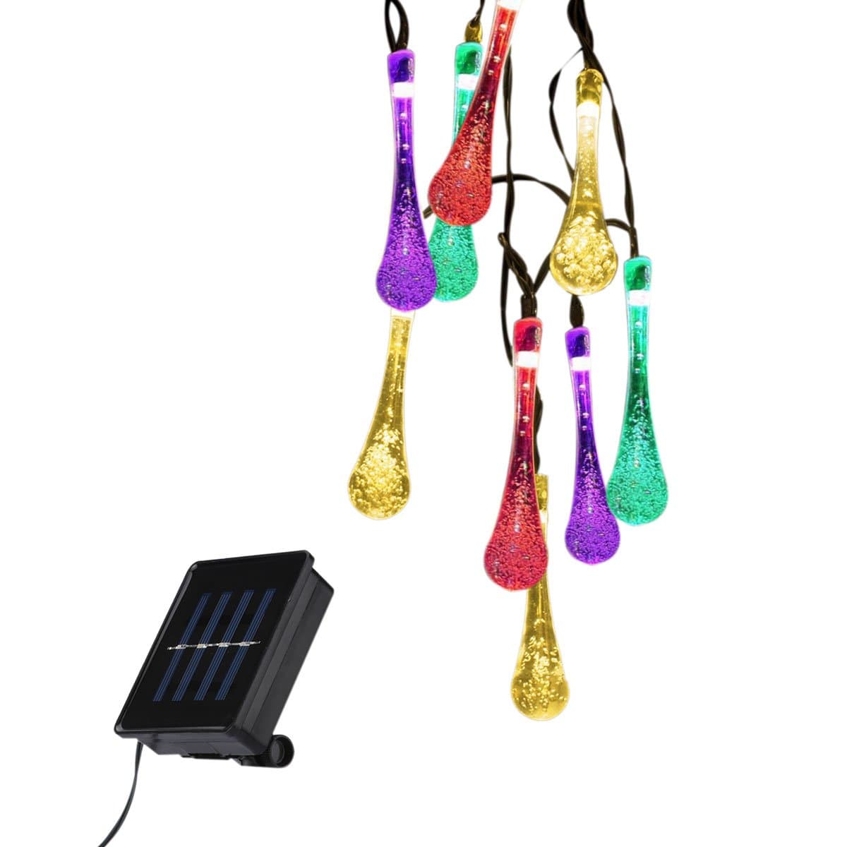 Outdoor Solar LED String Lights - Lampwin 2017 New Design 16FT 30LEDs RGB Multi Color Fairy LED Starry String Lights for Christmas, Party, Home, Patio, Garden, Holiday, and Wedding