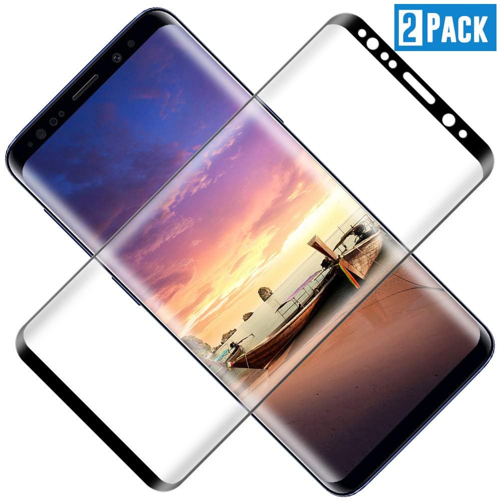 TOCYORIC [2 Pack] Screen Protector for Galaxy S9 Premium Tempered Glass [Full Coverage] Fits Well, HD Clear, 9H Hardness Glass Protective Film Cover Compatible with Samsung Galaxy S9 Screen Protector