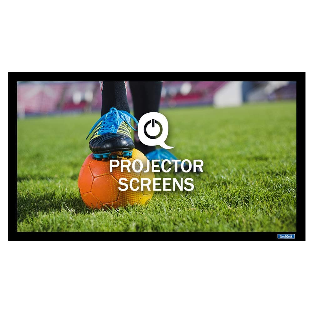 QualGear 92-Inch Fixed Frame Projector Screen 16: 9 3D High Definition 1.0 gain Acoustic White (QG-PS-FF6-169-92-A)