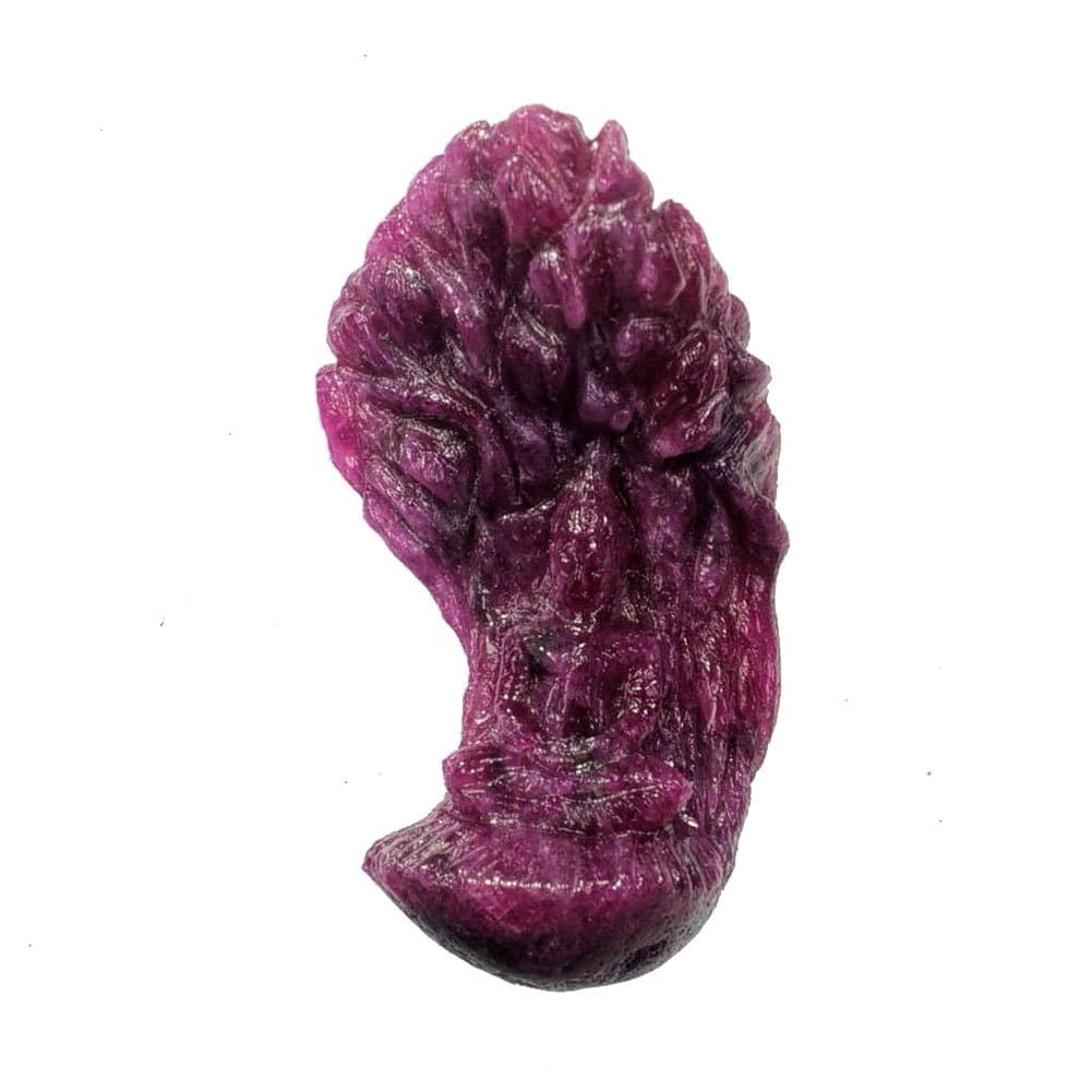 Buddha Ruby Zoisite Carving Bodhi Tree 15mm