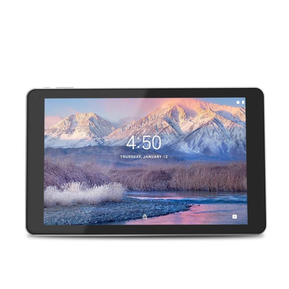 Yuntab 10.1 inch Android 7.1 Tablet PC 1GB+16GB Allwinner 64 bit Quad Core 800 x1280 IPS Screen Dual Camera BT4.0/Wifi ( Silver)