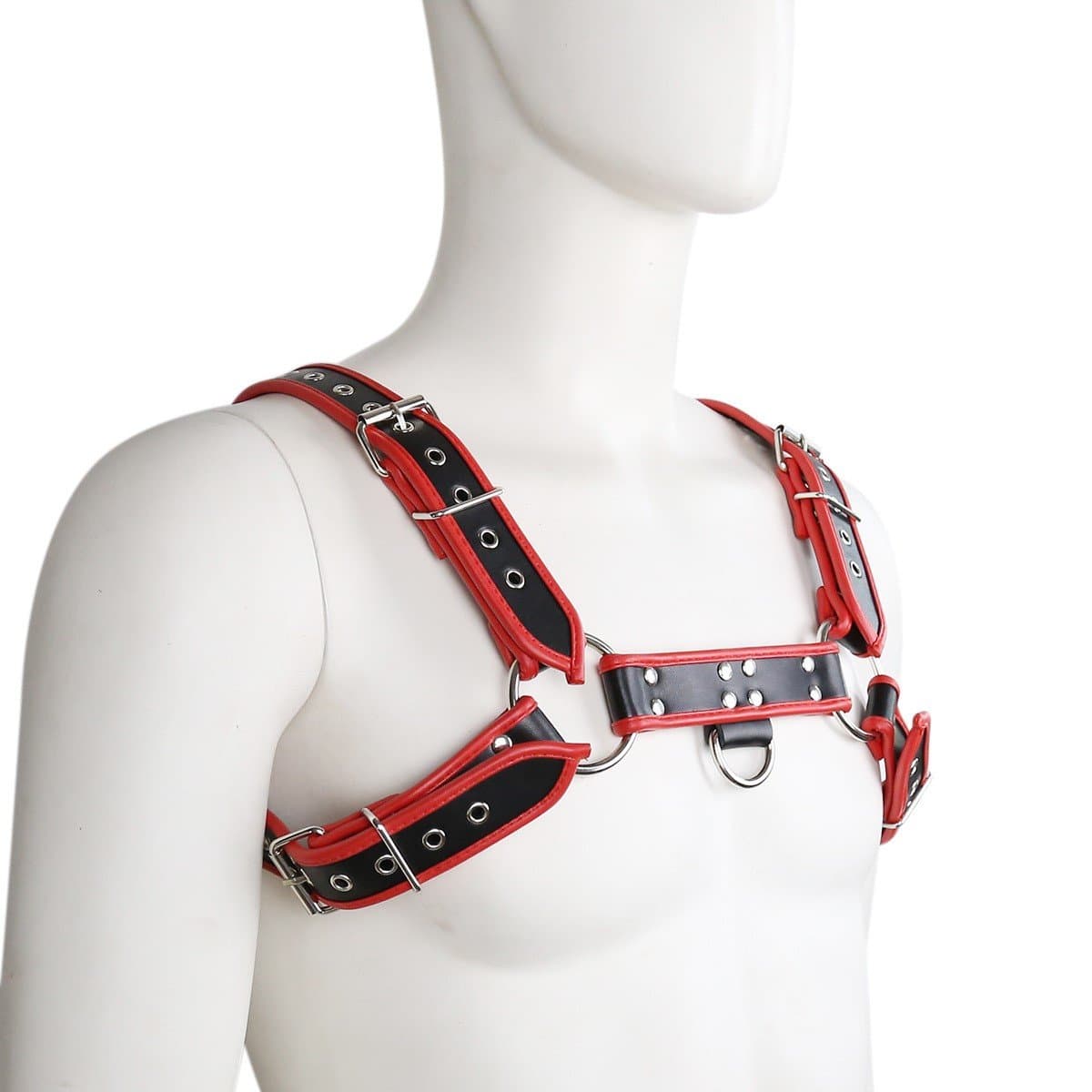 Azer Men's Adjustable PU Leather Chest Harness