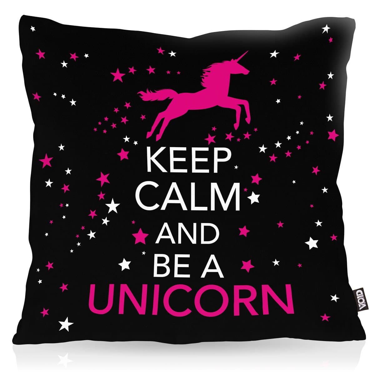 VOID Keep Calm and be a Unicorn cushion with pattern cushion cover outdoor indoor. Kissen Größe:80 x 80 cm