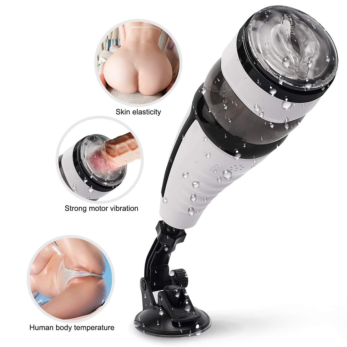 2020 New Listing Automatic Piston Cup Sucking 360° Rotating Electronic Massage Pussy Cup Simulation Puss-ey Stroker, USB Charging Male Strong Sucking Vibrating Toys Intelligent Sexy Underwear for Men