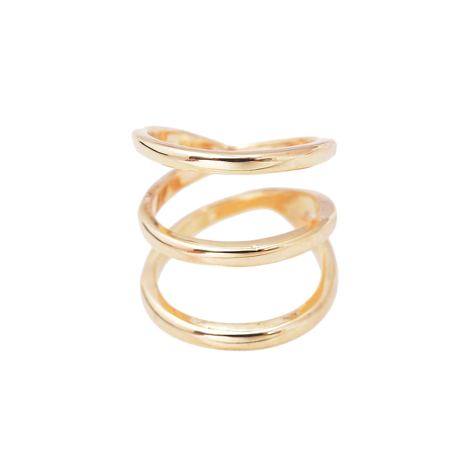 High Gloss Wrap Around Open Spiral Ring