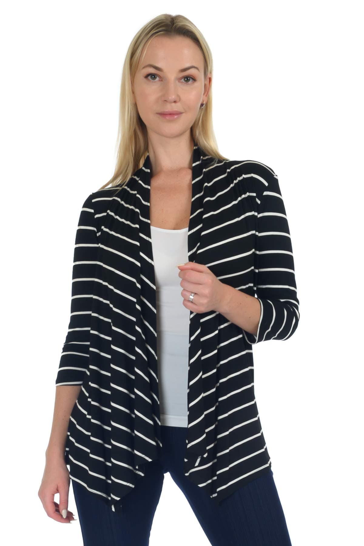 SR Women's Basic Various Style Sleeve Open Cardigan (Size: Small-5X)