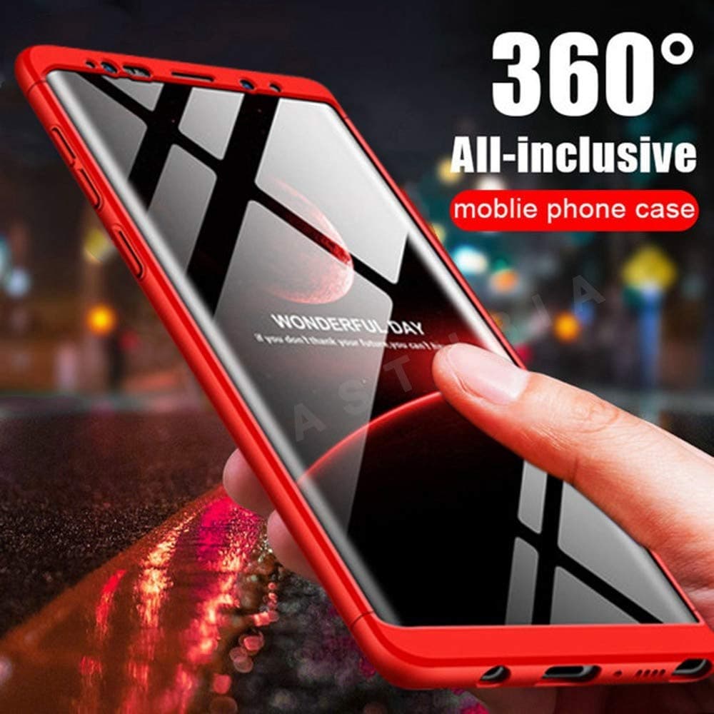 Phone Case for Samsung Galaxy Note 9 Case 360 Full 3D Shockproof Cover for Samsung S8 S9 A6 Plus J4 J6 J8 J2 J3 J5 J7 Pro 8 Case (red Black - for Samsung S8 Plus)