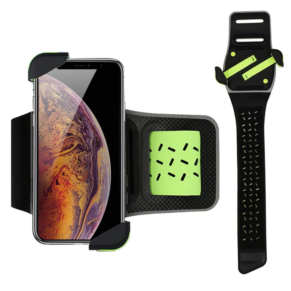 Lioeo Armband for iPhone 7/7 Plus 8/8 Plus 6/6 Plus iPhone X/XR/Xs Max Samsung Galaxy S9/S9 Plus S8/ S8 Plus S7 Sport Armband for Phone Running Gym Workout Universal Fits Quick Lock Cell Phone Holder