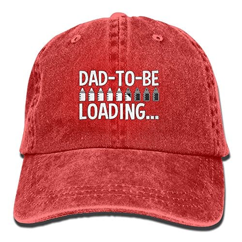 Mens Quick Dry Dad To Be Loading Bullets Classic Adjustable Jeans Hats