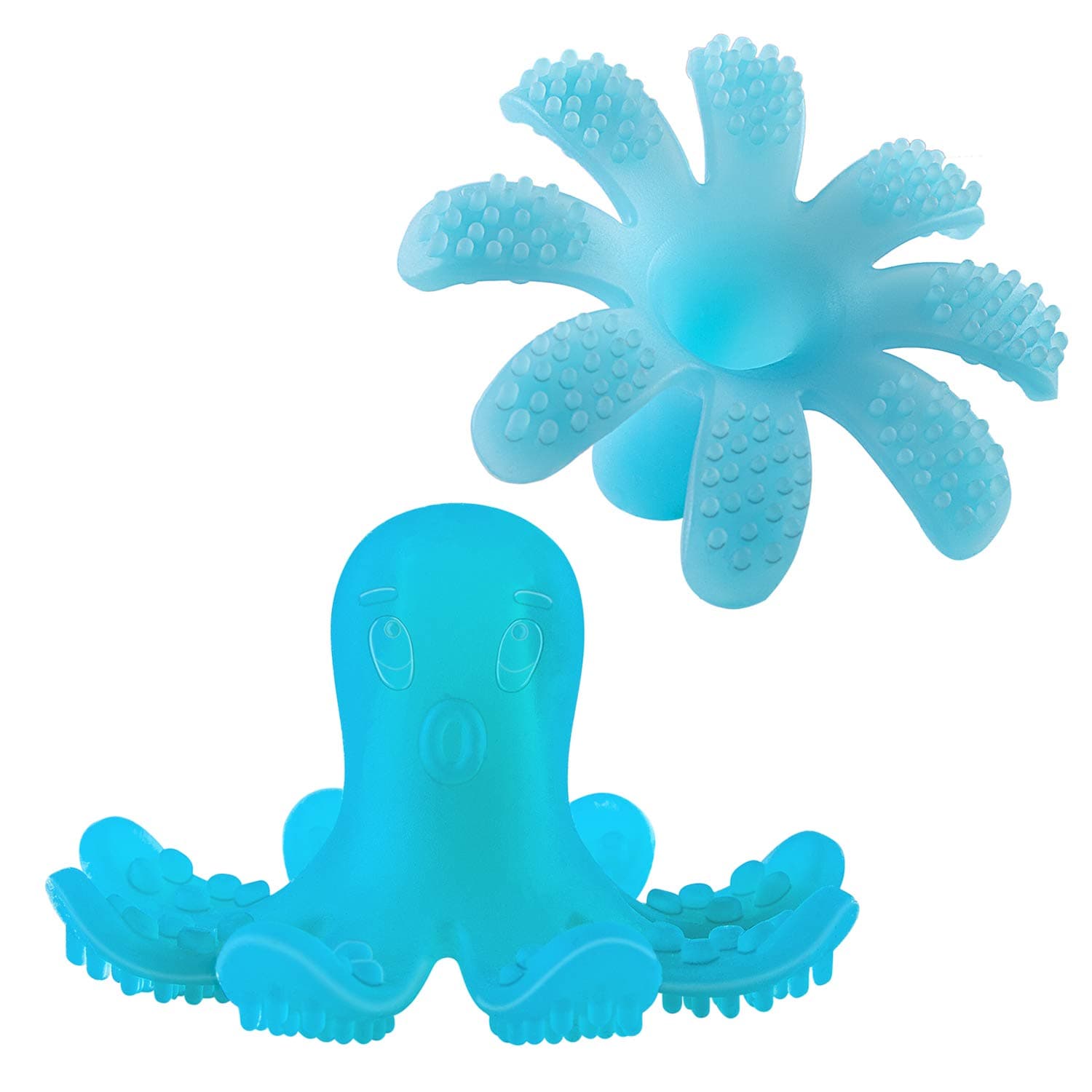 SOYAR® Baby Teether – Octopus Teether Toy & 100% BPA Free Silicone. (Blue)