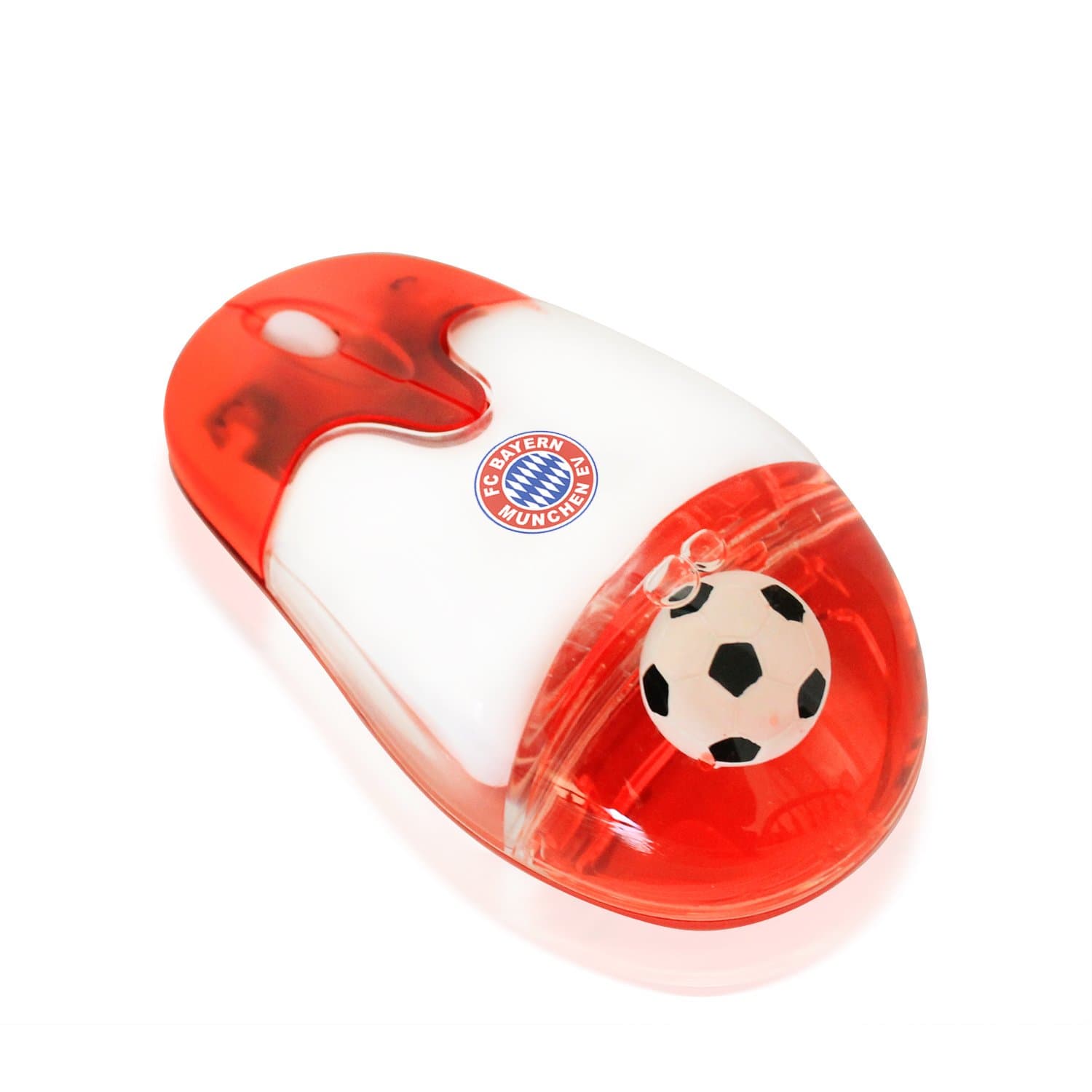 Soccer Gift 2.4G Wireless Mouse with USB Nano Receiver Optical Durable Comfortable, Ball in Liquid German Bundesliga, Bayern Munich Logo, Computer PC Laptop Futbol Fan Unique Uncommon Gaming(Munich)