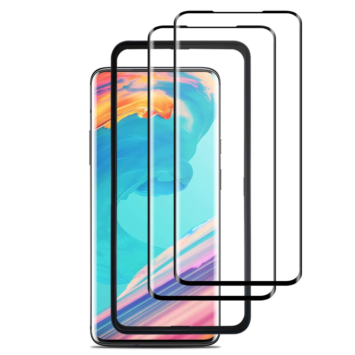 SHAYEE OnePlus 7 Pro Screen Protector Glass (2 PACK) (Alignment Frame Tool), 3D Full Coverage/Case Friendly/Crystal Clear Screen Protector for OnePlus 7 Pro