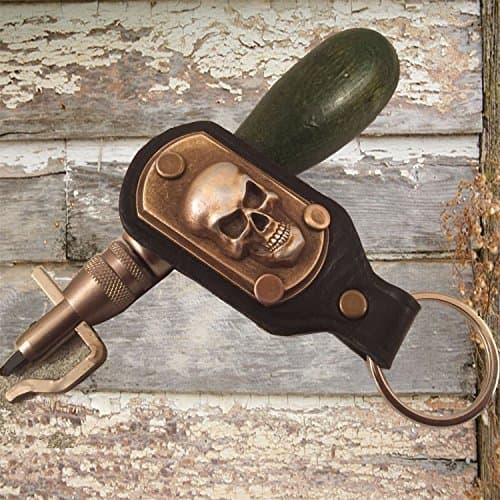 Leather keychain | Skull keyring | Keyfob | Papyrus Crafts